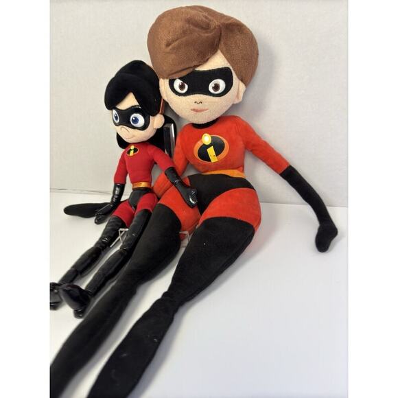 INCREDIBLES Disney Pixar Plush Dolls-VIOLET & ELASTIGIRL Superhero R1R5 - Picture 4 of 5